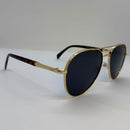 Óculos Aviador Falcon Gold Lente Preta