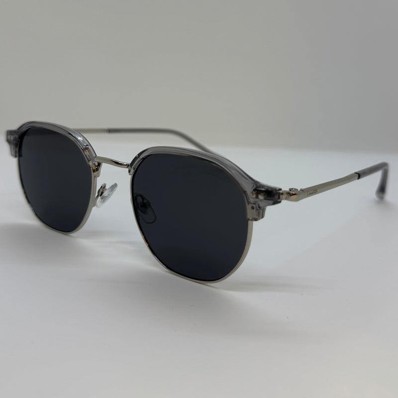 Óculos Zeus Translúcido Cinza Redondo