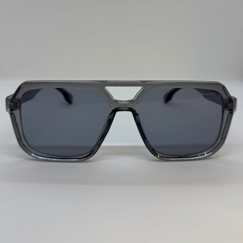 Óculos Aviador Bruck Cinza Translúcido