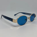 Oculos Zyra Gold Lente Azul