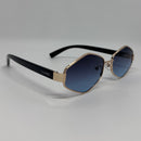 Óculos Losango Luxury Gold Azul  Degrade Duo
