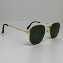 Óculos Hexagonal Classic Lente Verde