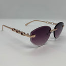 Óculos Khalifa Gold Lente Rosa Degrade