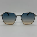 Óculos Hexagonal Grécia Silver Azul Degradei