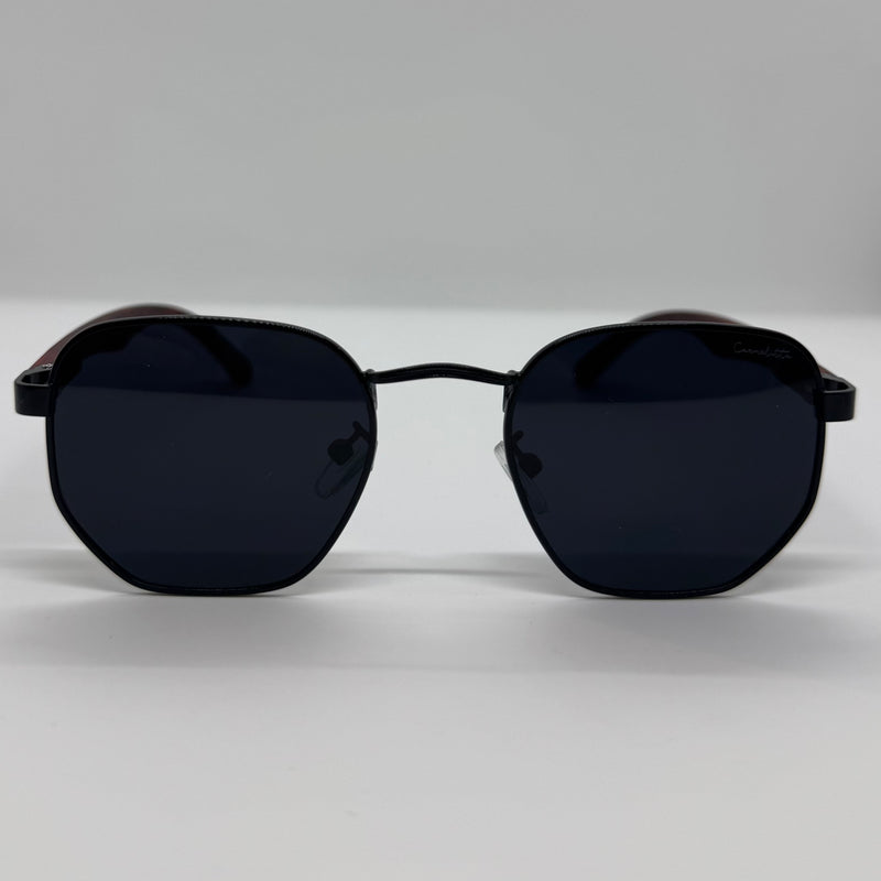 Óculos Hexagonal Bambu Escuro Dark