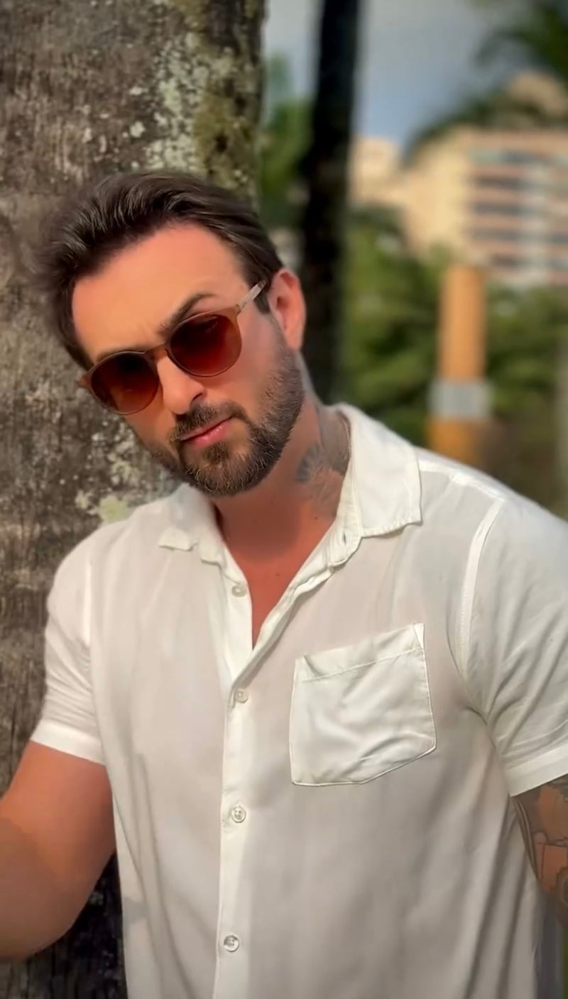 Óculos Fiji Marrom Bambu