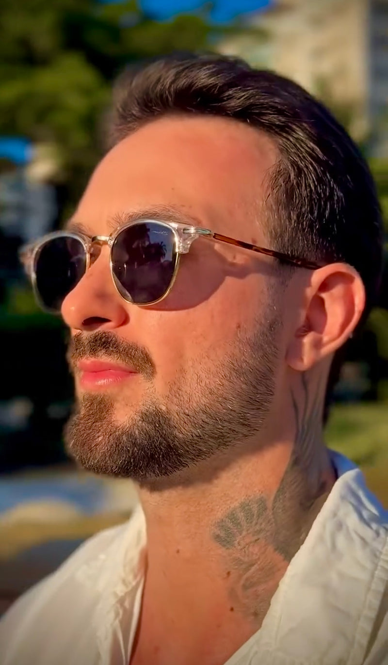 Óculos Zeus Quadrado Jaguar Transparente