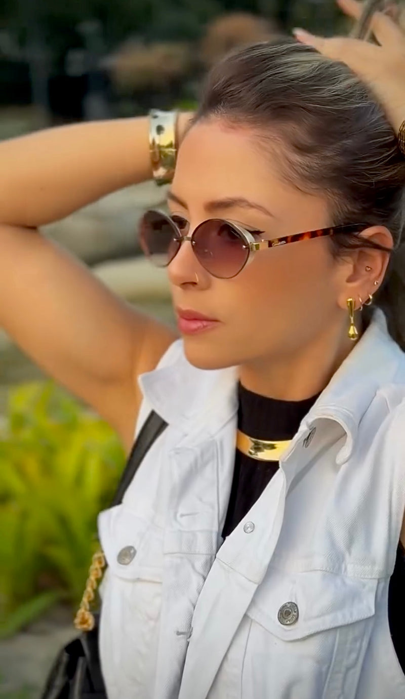 Óculos Laurence Gold Tartaruga