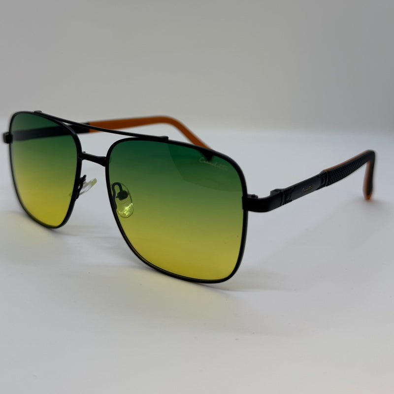 Óculos Aviador Vector Lente Verde Degrade