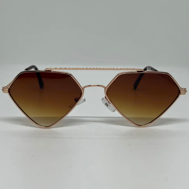 Óculos Diamante Rose Marrom