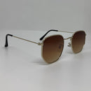 Óculos Hexagonal Marrom Classic