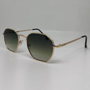 Óculos Hexagonal Retrô Delux Verde Escuro