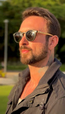 Óculos Bossa Nova Dark Bambu Redondo Polarizado