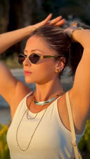 Óculos Losango Luxury Lente Preta