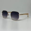 Óculos Hexagonal Bambu Gold Shadow