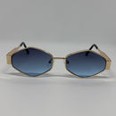 Óculos Losango Gold Luxury Azul Degrade