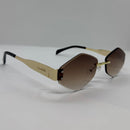 Óculos Losango Kadesh Gold Marrom Degrade