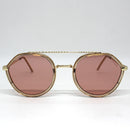 Óculos Aviador London Gold Lente Rose