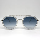 Óculos Aviador London Silver Lente Azul